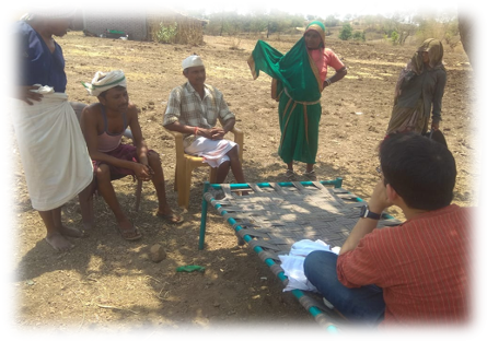 The author undertaking evaluation interviews in India in June 2019.